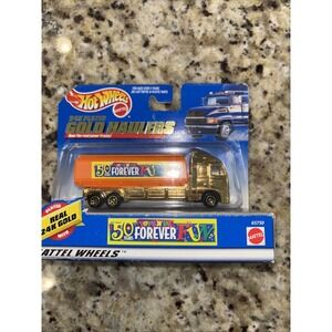 1998 Hot Wheels Haulers Tanker Truck 50 Year Anniversary  24K Plated Gold #65750